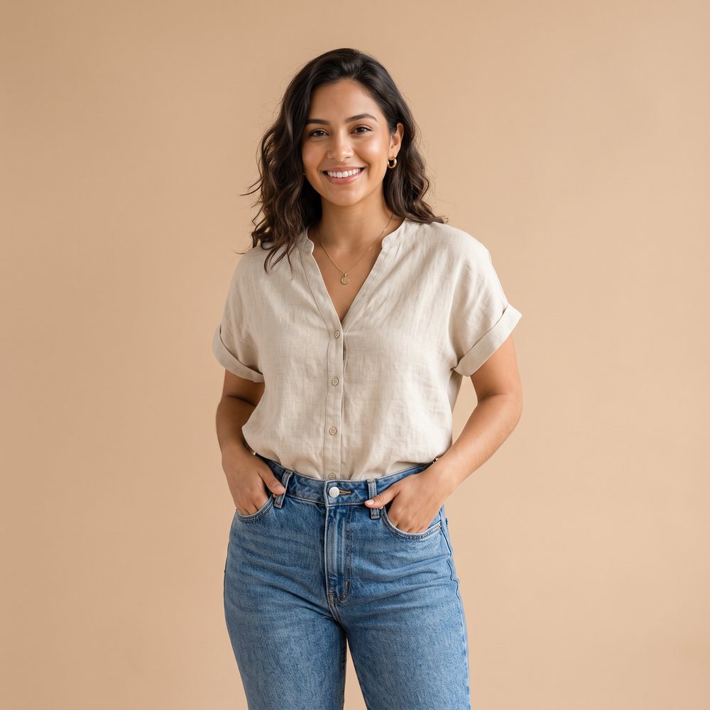 Blusa de lino